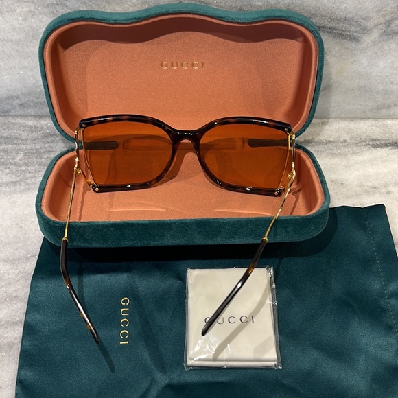 NWT Gucci GG0592S - 003 Havana Sunglasses - Picture 4 of 6